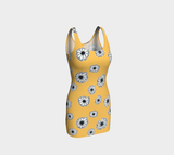 Floral Polka Dot Bodycon Dress - Objet D'Art