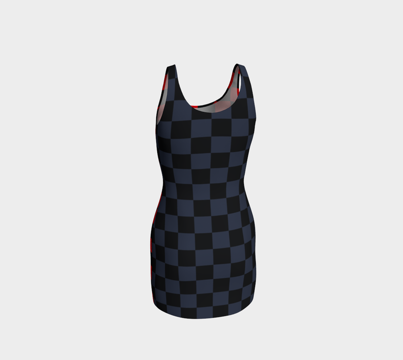 Checkered Bodycon Dress - Objet D'Art
