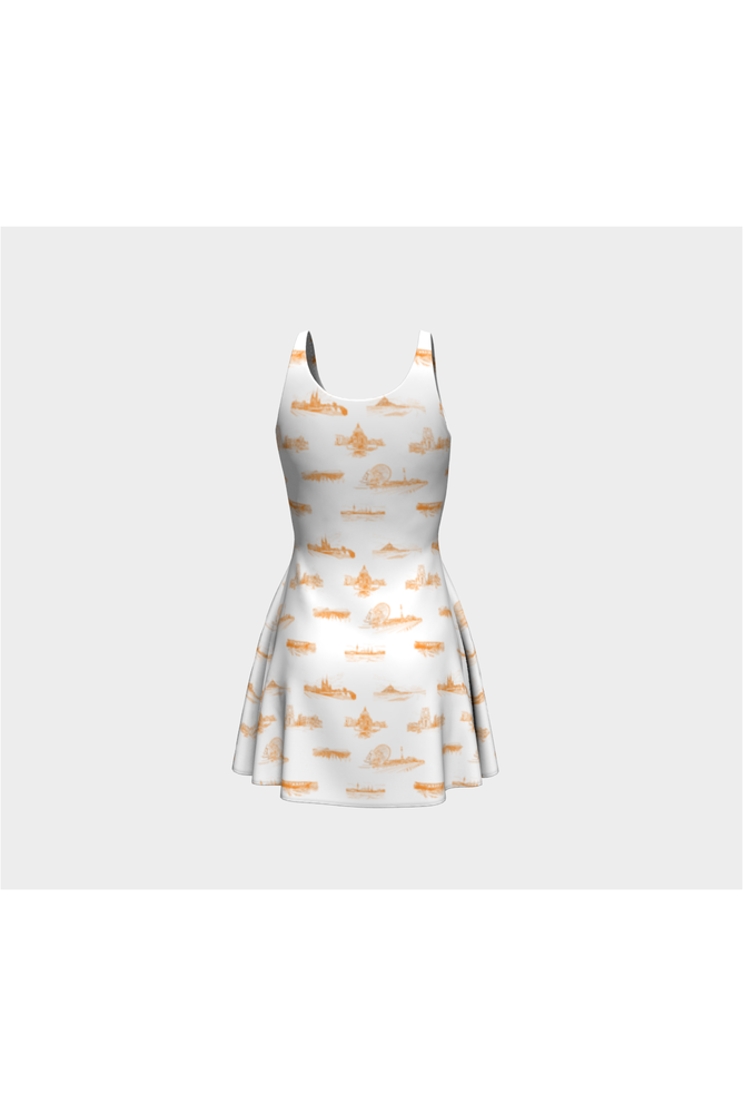 International Landmarks Flare Dress - Objet D'Art