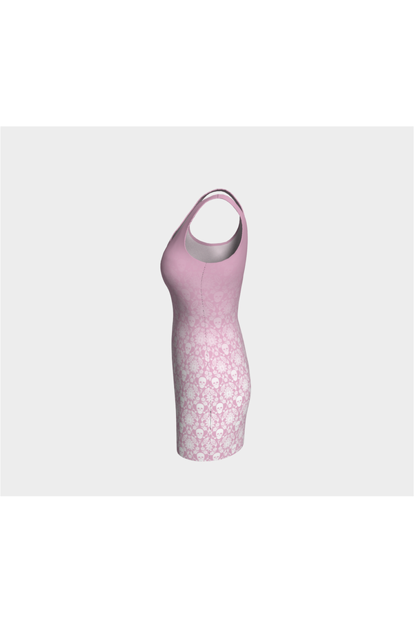 Pink & White Skull Bodycon Dress - Objet D'Art