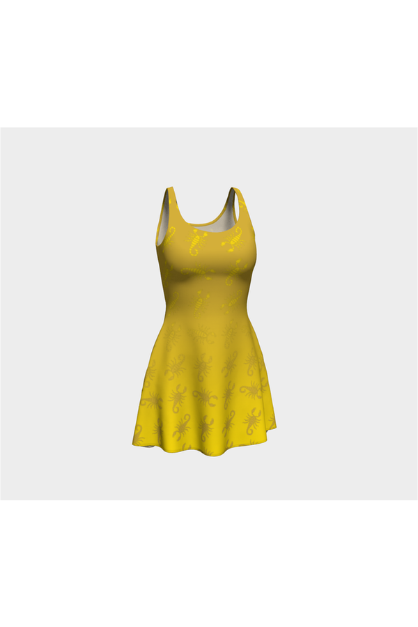 Golden Scorpio Flare Dress - Objet D'Art