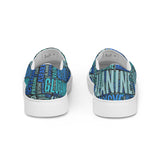 Amino Acid Word Cloud Men’s slip-on canvas shoes - Objet D'Art