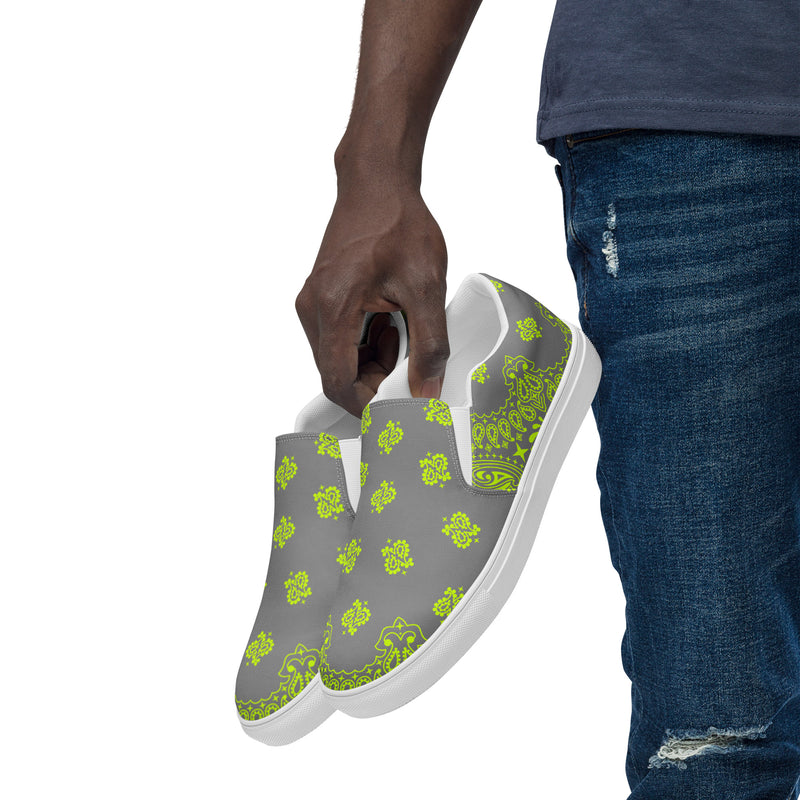 Bandana Art Men’s slip-on canvas shoes - Objet D'Art