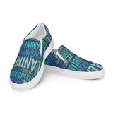 Amino Acid Word Cloud Men’s slip-on canvas shoes - Objet D'Art