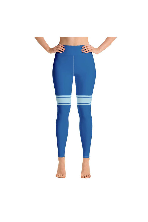 Blue Banded Yoga Leggings - Objet D'Art