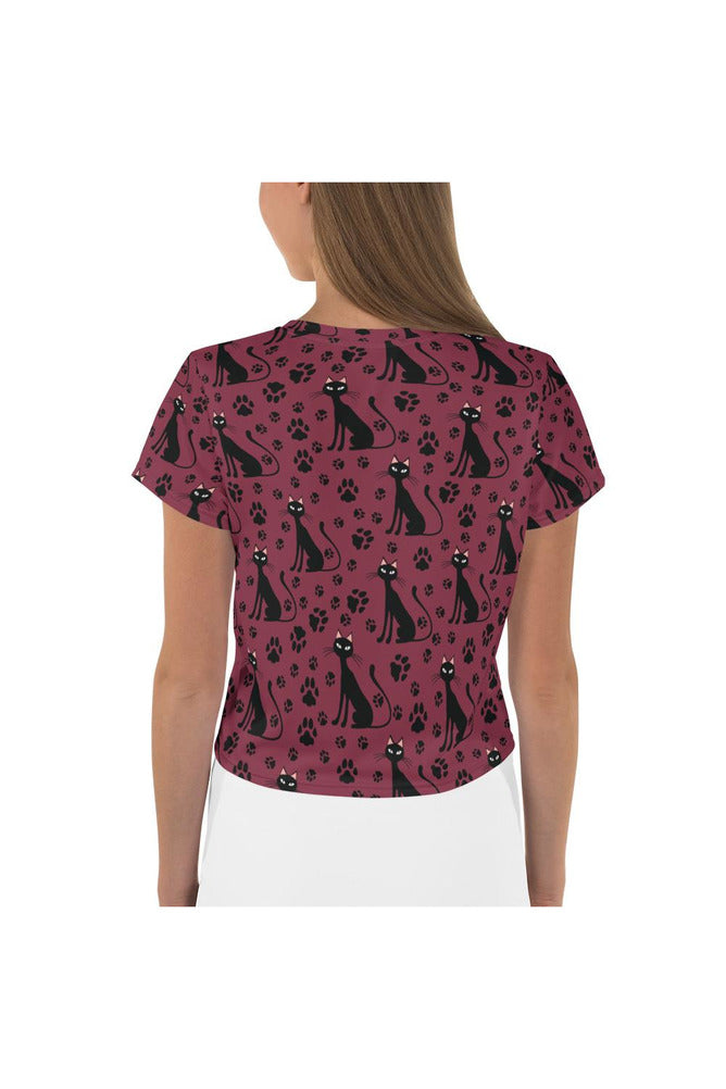 Scaredy-Cat All-Over Print Crop Tee - Objet D'Art