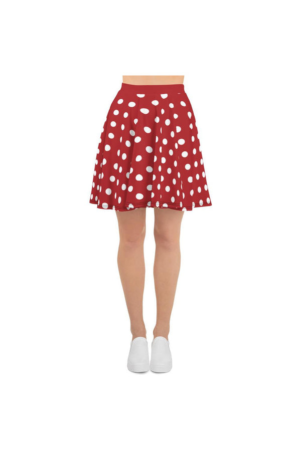Red Polka Dot Skater Skirt - Objet D'Art