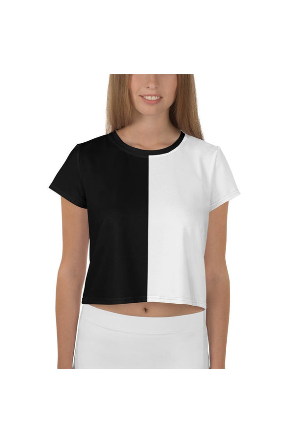 Black and White Crop Tee - Objet D'Art