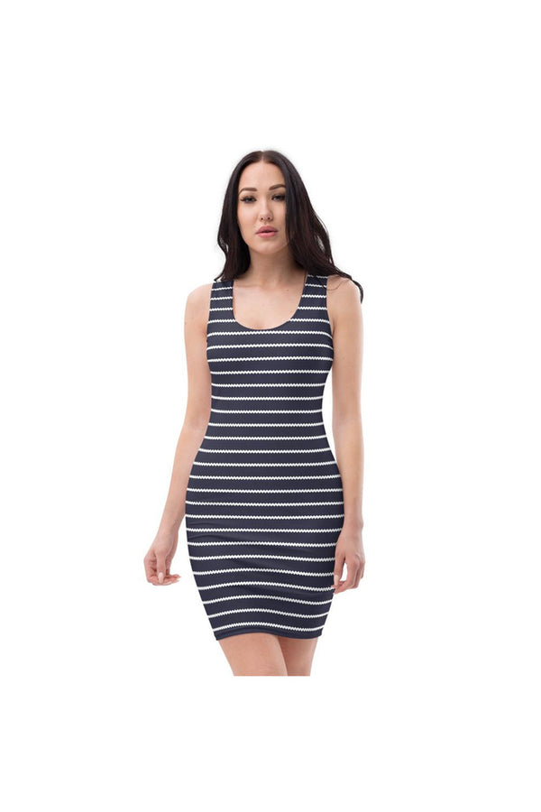 Classical Striped Sheath Dress - Objet D'Art