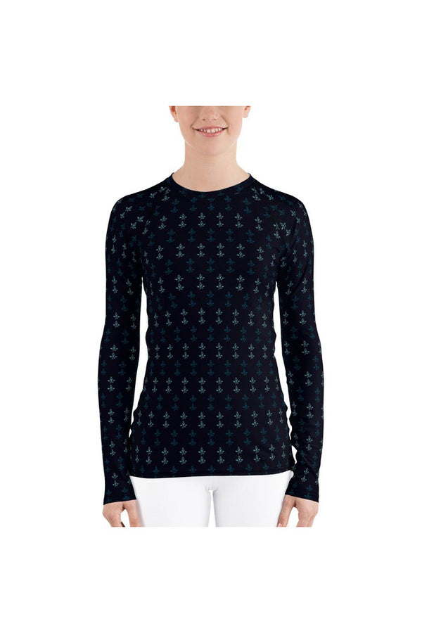 Poppy Buds All-Over Print Women's Rash Guard - Objet D'Art