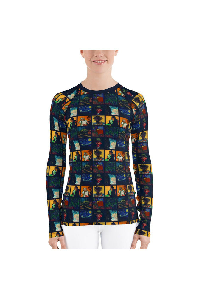 Let's Gogh Casual Women's Rash Guard - Objet D'Art