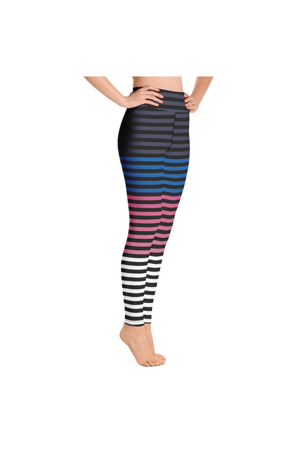 Multi-Colored Stripes Yoga Leggings - Objet D'Art