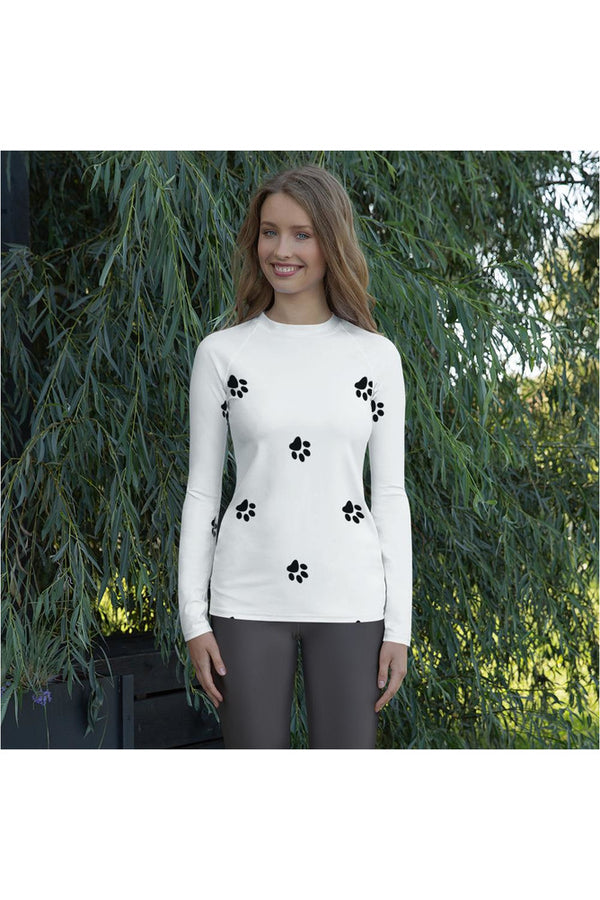 All Things Pawsable Women's Rash Guard - Objet D'Art Online Retail Store