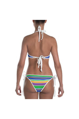 Peacock Striped Bikini - Objet D'Art