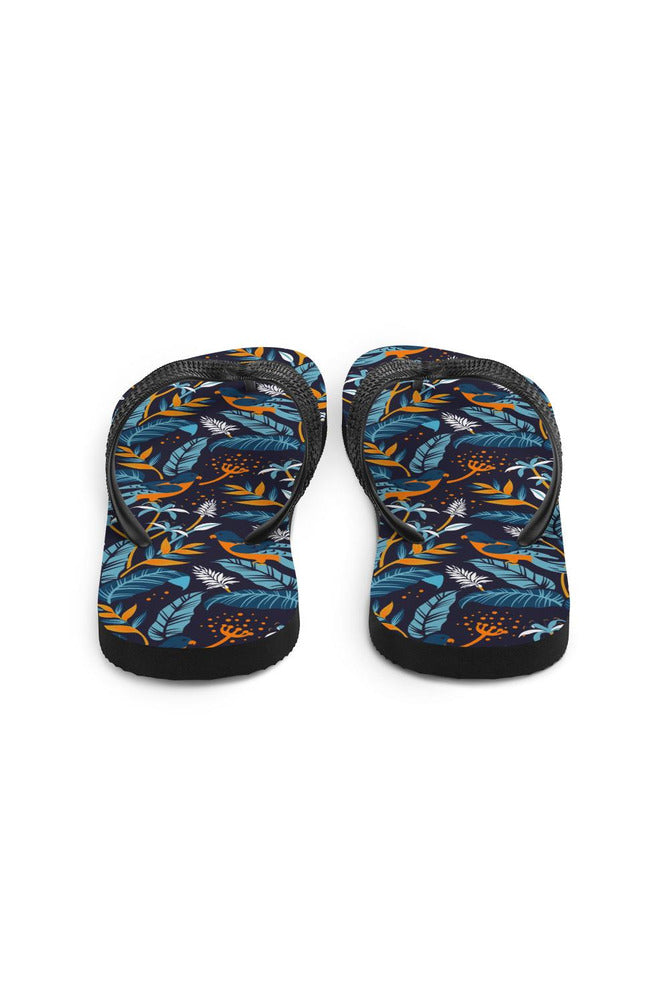 Turmeric-Chested Tropical Bird Flip-Flops - Objet D'Art
