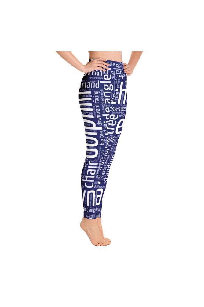 Standing Yoga Asana Yoga Leggings - Objet D'Art
