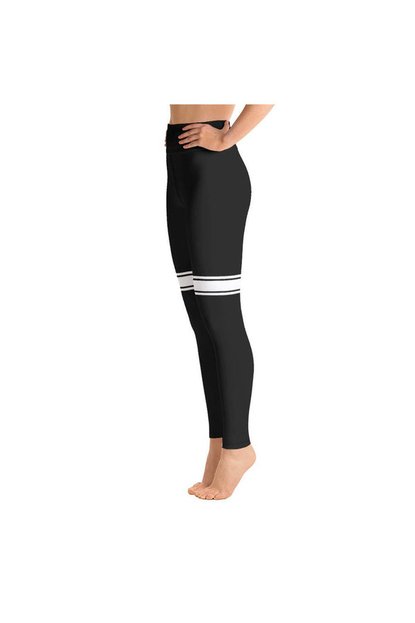 White Banded Yoga Leggings - Objet D'Art