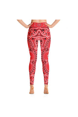 Classic Red Bandana Yoga Leggings - Objet D'Art