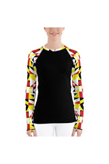 Geo Metro Women's Rash Guard - Objet D'Art