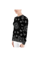 Classic Black Bandana Women's Rash Guard - Objet D'Art