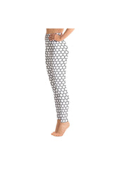 White Honeycomb Yoga Leggings - Objet D'Art