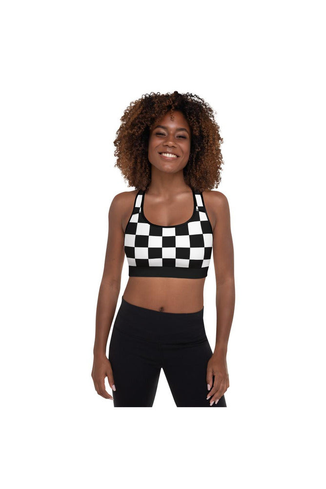 Checkered Padded Sports Bra - Objet D'Art