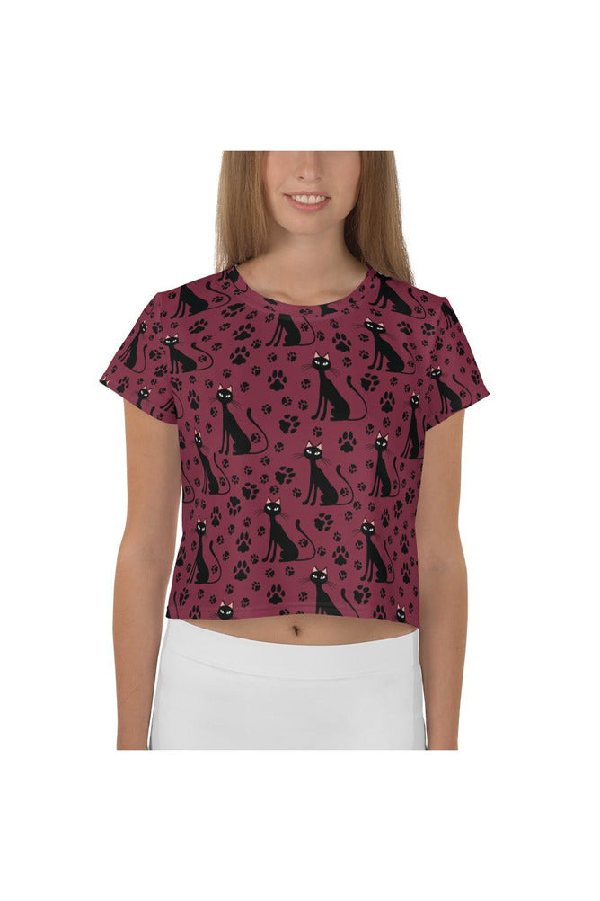 Scaredy-Cat All-Over Print Crop Tee - Objet D'Art