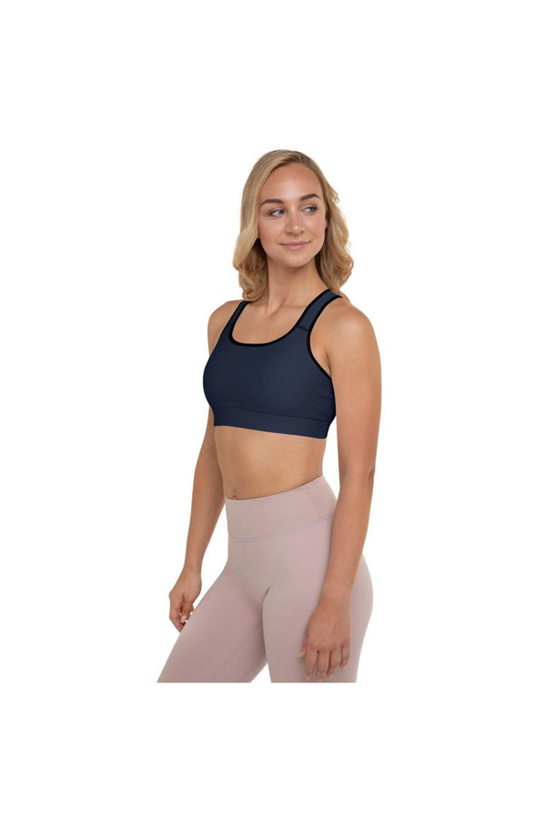 Midnight Blue Padded Sports Bra - Objet D'Art