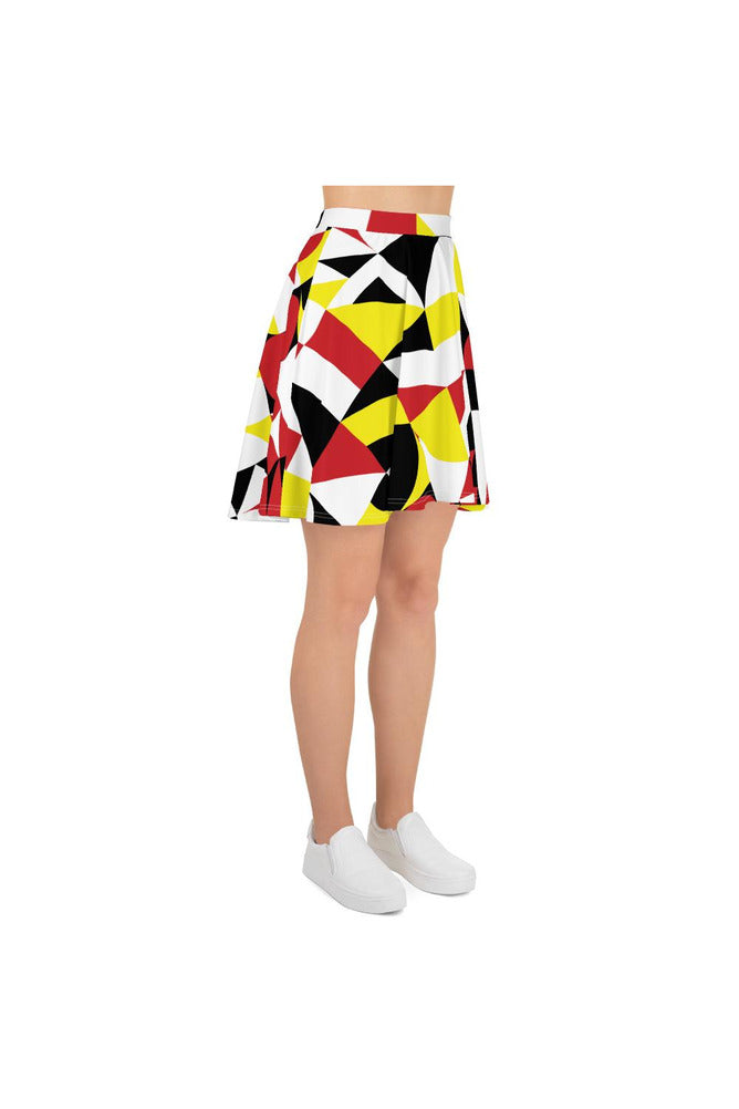 Color Collage Skater Skirt - Objet D'Art