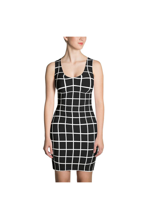 Grid Sublimation Dress - Objet D'Art