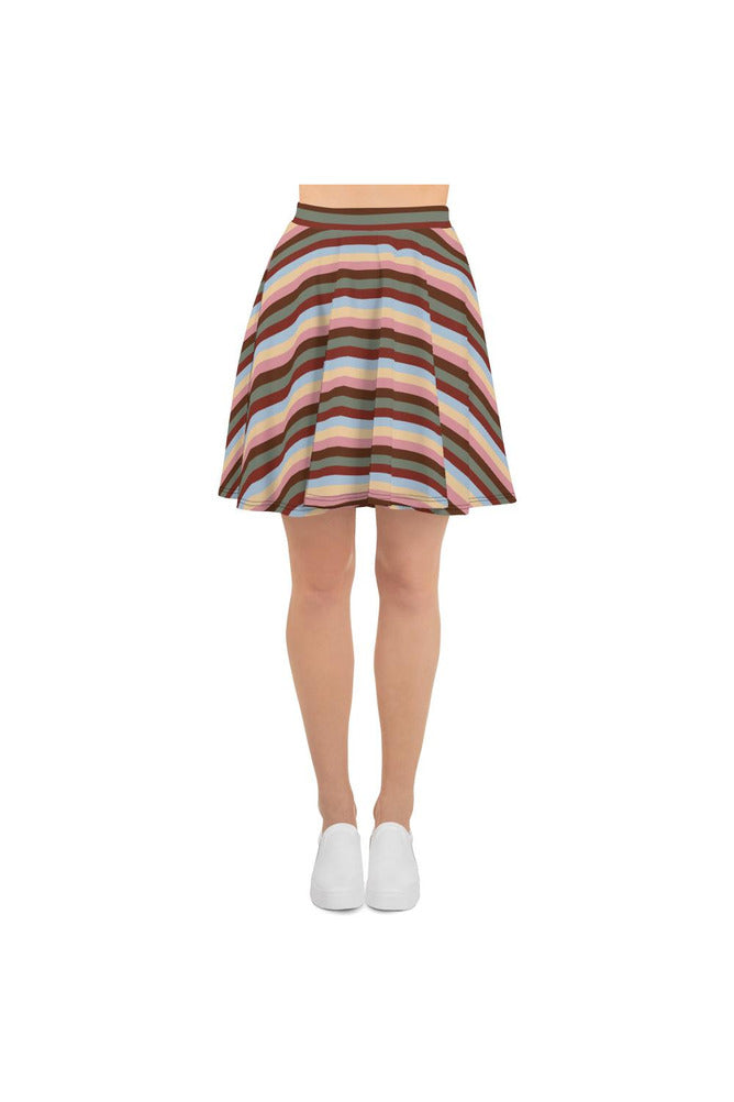 Pastel Striped Skater Skirt - Objet D'Art