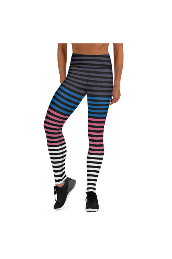 Multi-Colored Stripes Yoga Leggings - Objet D'Art
