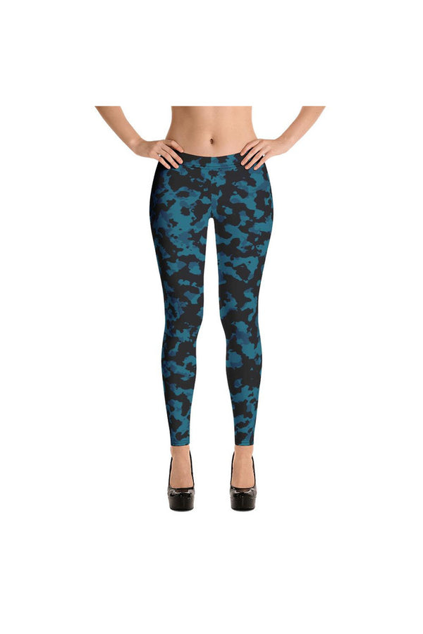 Midnight Blue Camouflage Leggings - Objet D'Art Online Retail Store