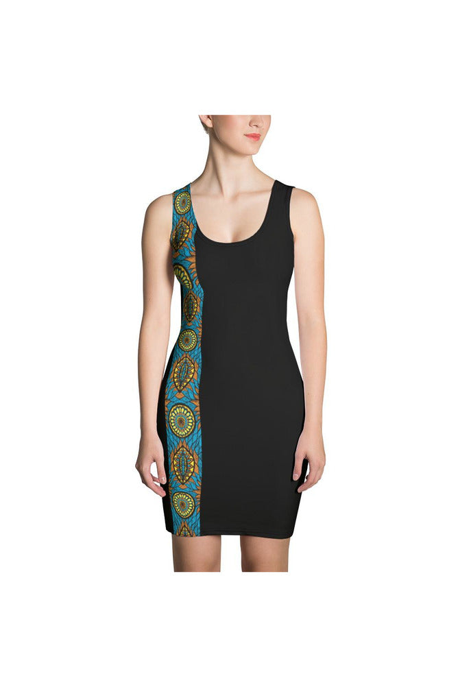 African Kente Accent Sublimation Dress - Objet D'Art