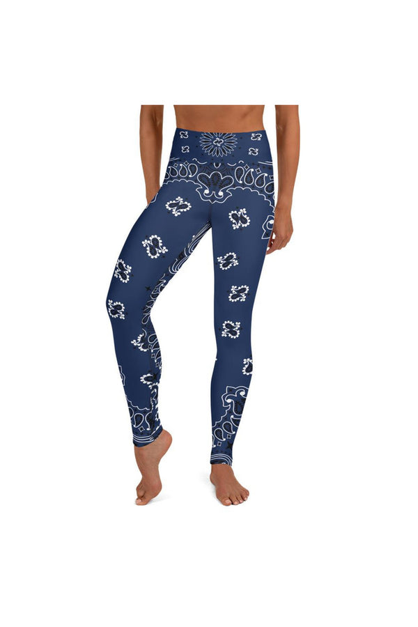 Blue Bandara Yoga Leggings - Objet D'Art
