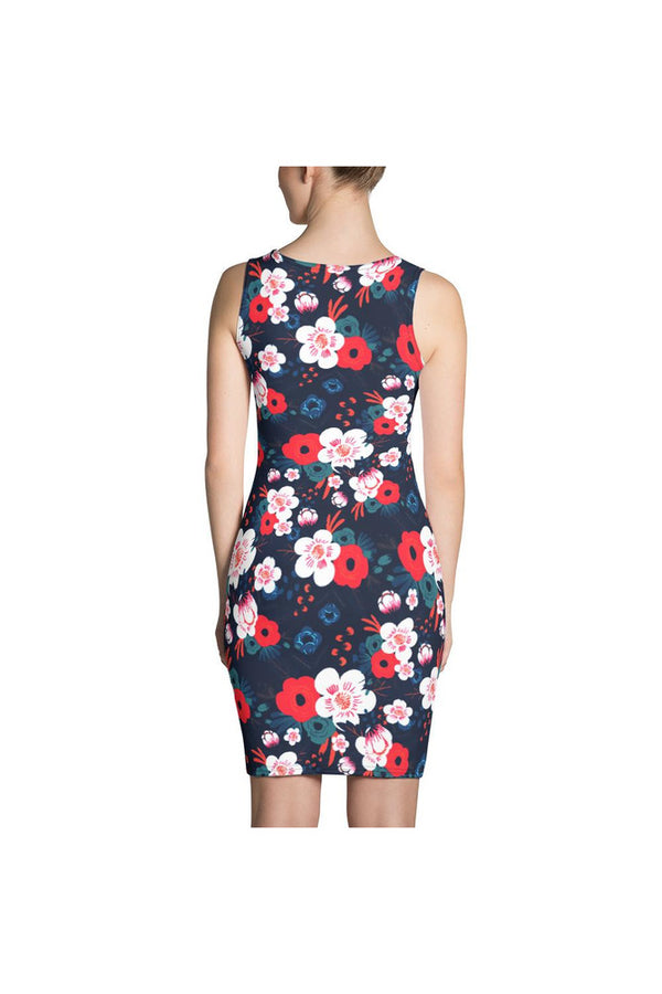 Blue Sky Floral Sublimation Dress - Objet D'Art