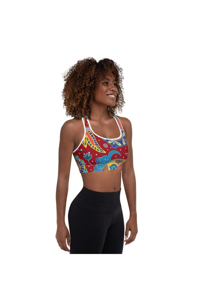 Paisley Passion Padded Sports Bra - Objet D'Art