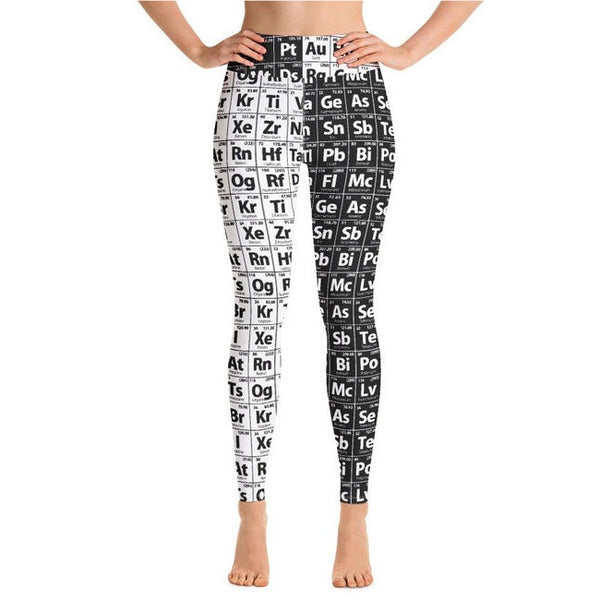 Periodic Table Two-Tone Yoga Leggings - Objet D'Art