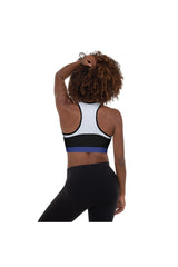 Bold Blue & Black Padded Sports Bra - Objet D'Art