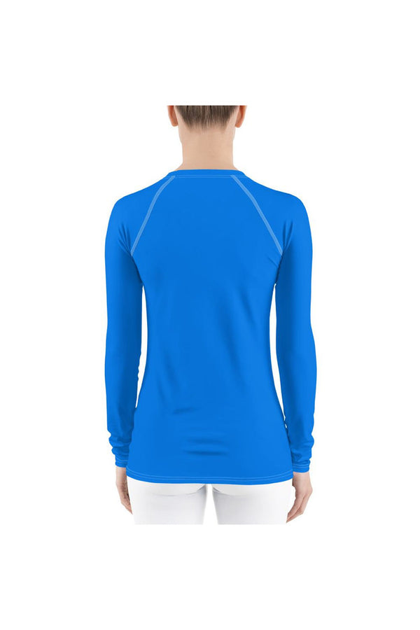 Coral Blue Women's Rash Guard - Objet D'Art