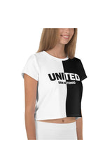 Black and White United Crop Tee - Objet D'Art