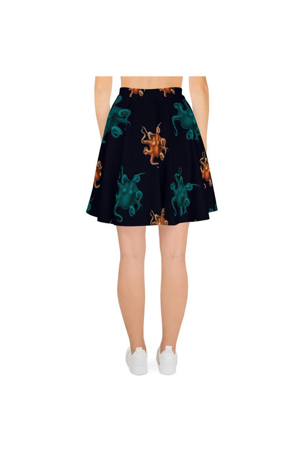 Octopi Wall street Skater Skirt - Objet D'Art