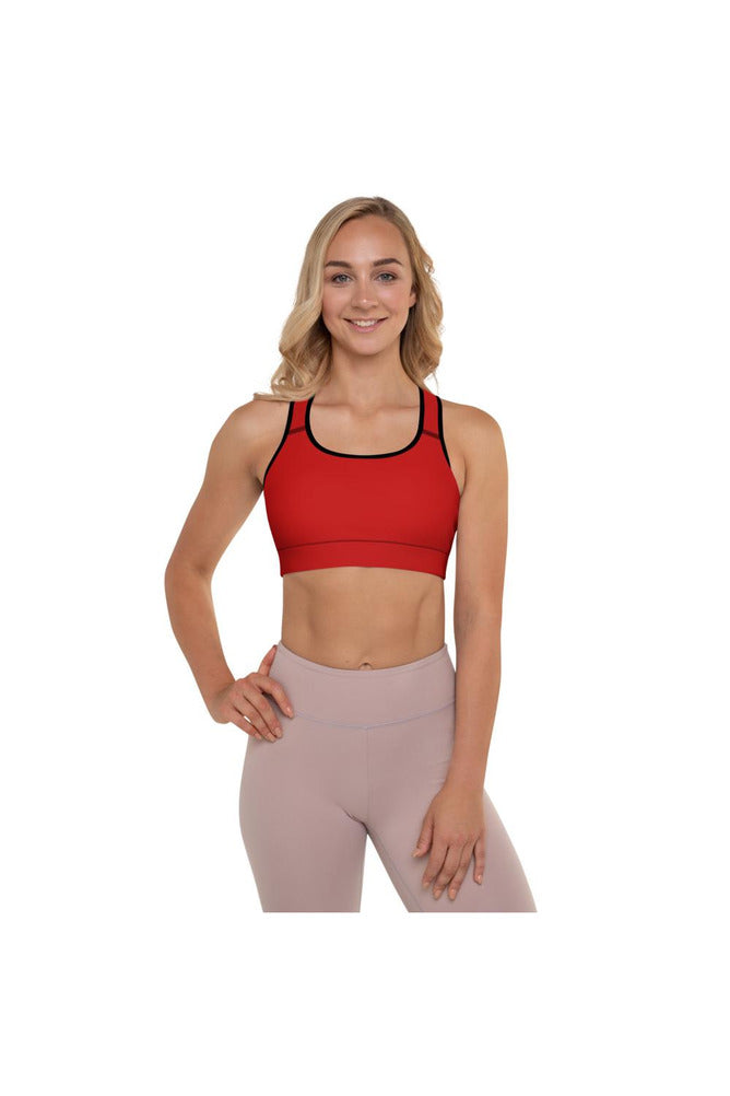 Cherry Red Padded Sports Bra - Objet D'Art