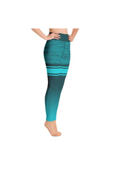 Sea Green Ombre Mid Thigh Yoga Leggings - Objet D'Art