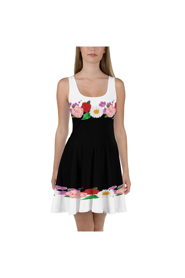 Floral Printed Skater Dress - Objet D'Art