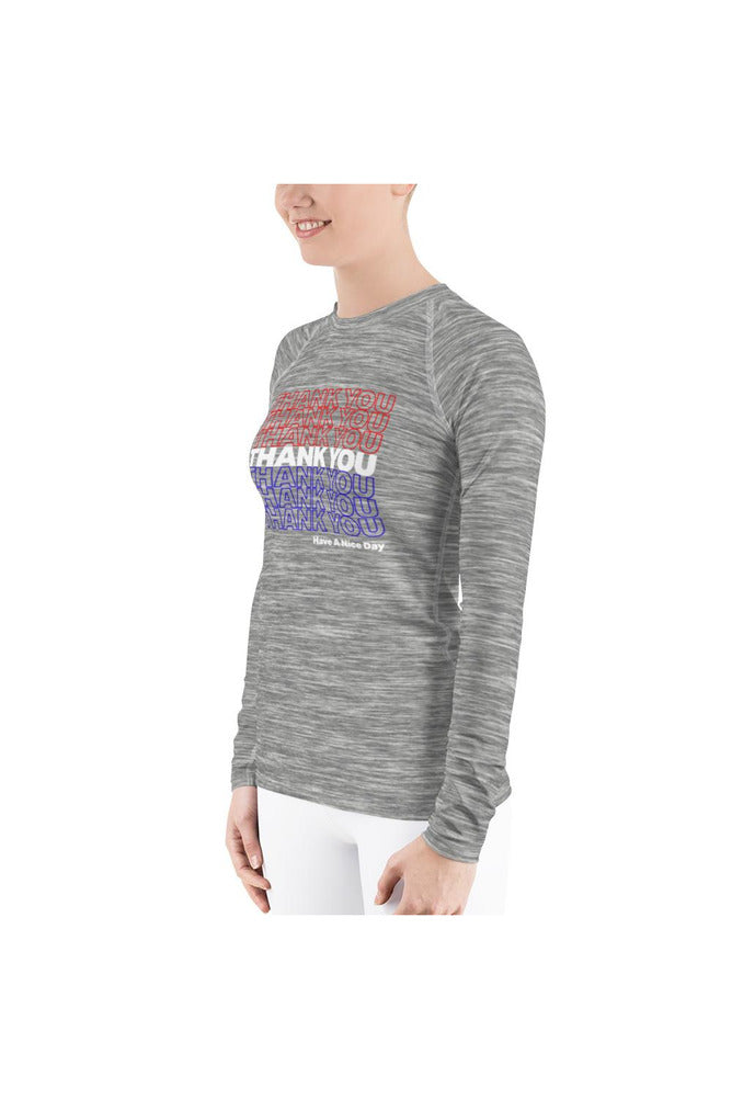 Thank You Women's Rash Guard - Objet D'Art