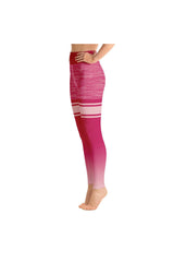 Pink Striped Mid Thigh Yoga Leggings - Objet D'Art