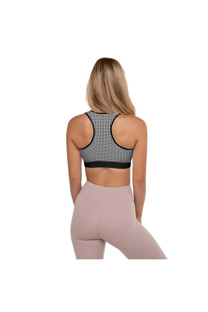 Micro  Houndstooth Padded Sports Bra - Objet D'Art