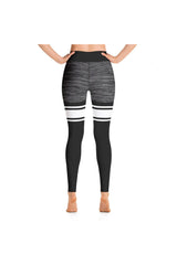 Black and White Mid Thigh Yoga Leggings - Objet D'Art
