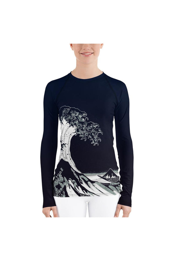 The Great Wave Women's Rash Guard - Objet D'Art